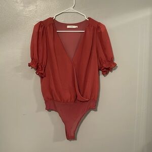 V-neck bodysuit